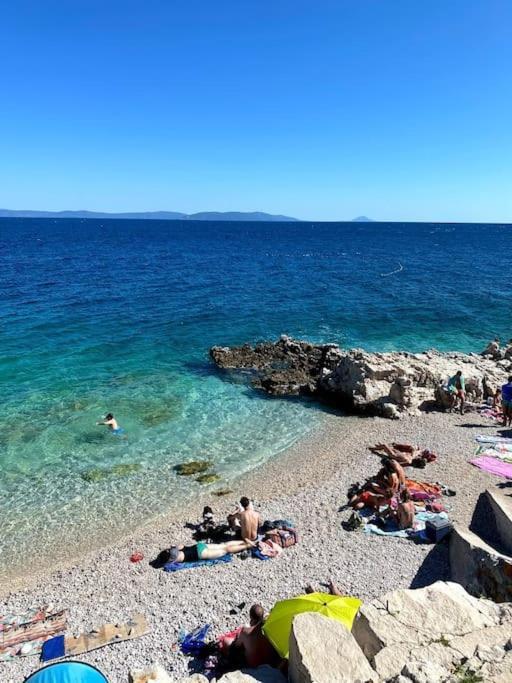 Studio Vesna With A Terrace And Sea View Rabac Bagian luar foto