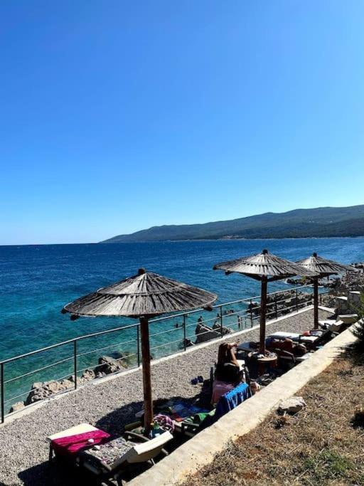 Studio Vesna With A Terrace And Sea View Rabac Bagian luar foto