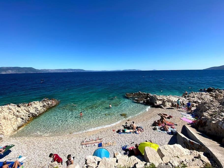 Studio Vesna With A Terrace And Sea View Rabac Bagian luar foto