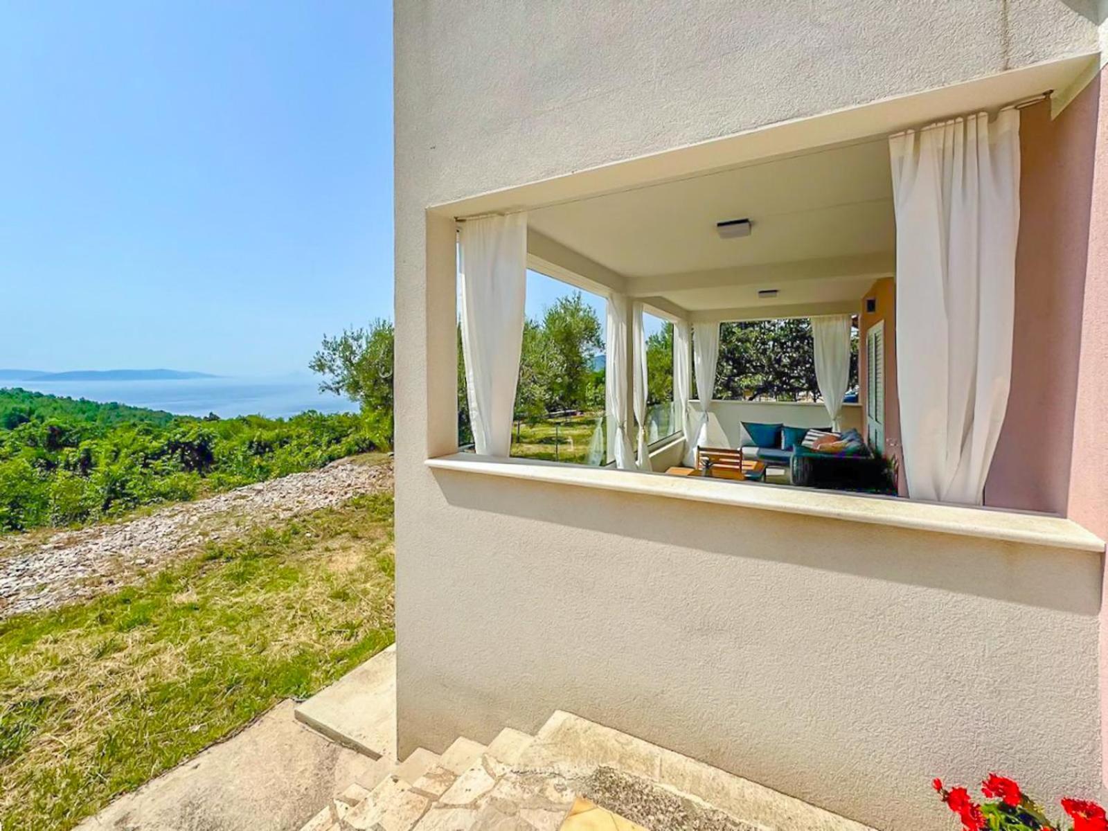 Studio Vesna With A Terrace And Sea View Rabac Bagian luar foto