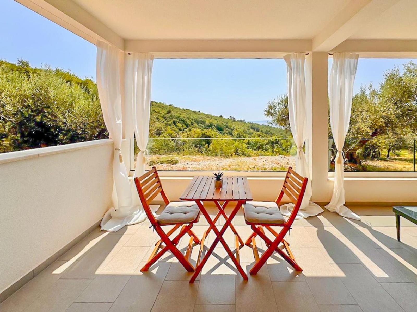 Studio Vesna With A Terrace And Sea View Rabac Bagian luar foto