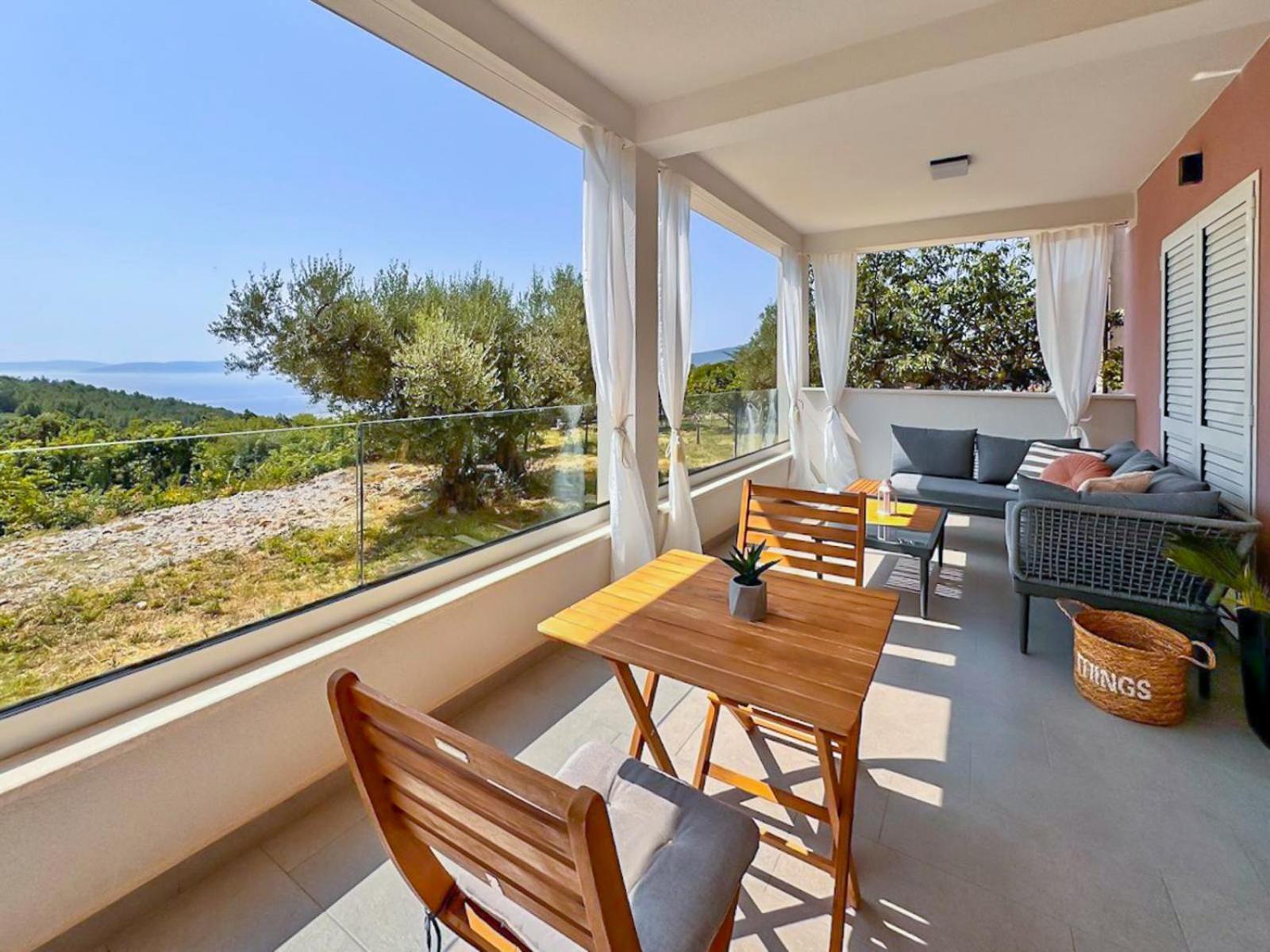 Studio Vesna With A Terrace And Sea View Rabac Bagian luar foto